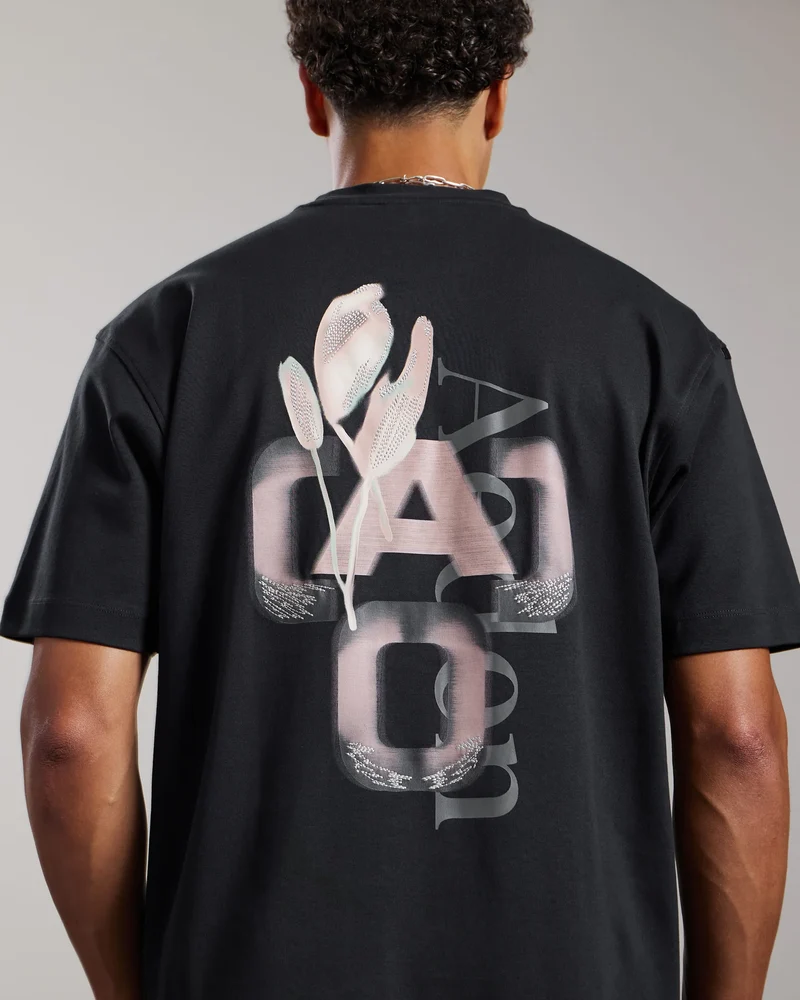 AEDEN T-SHIRT YASIN TEE ZWART