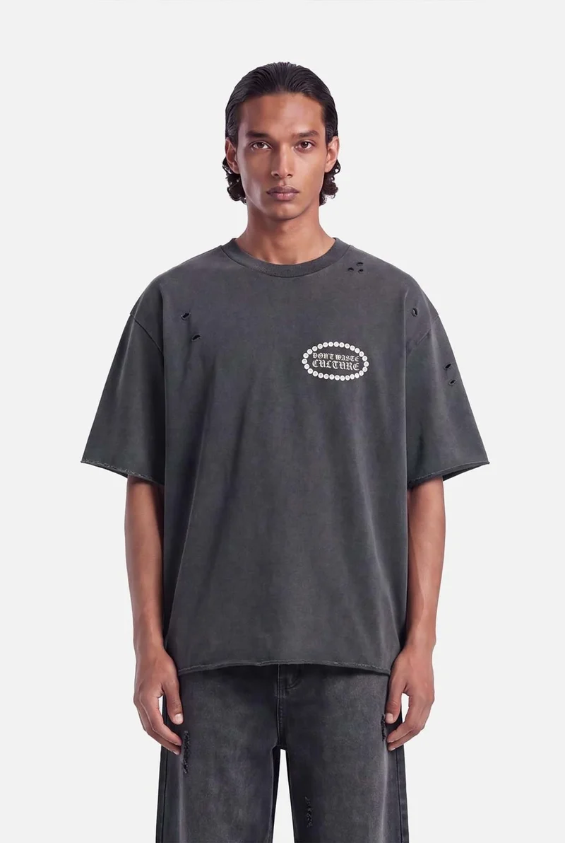 DONT WASTE CULTURE T-SHIRT ALUNE ZWART