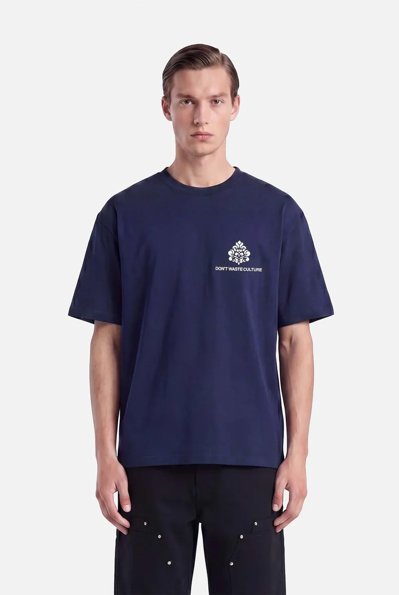 DONT WASTE CULTURE T-SHIRT AZEMARI BLAUW
