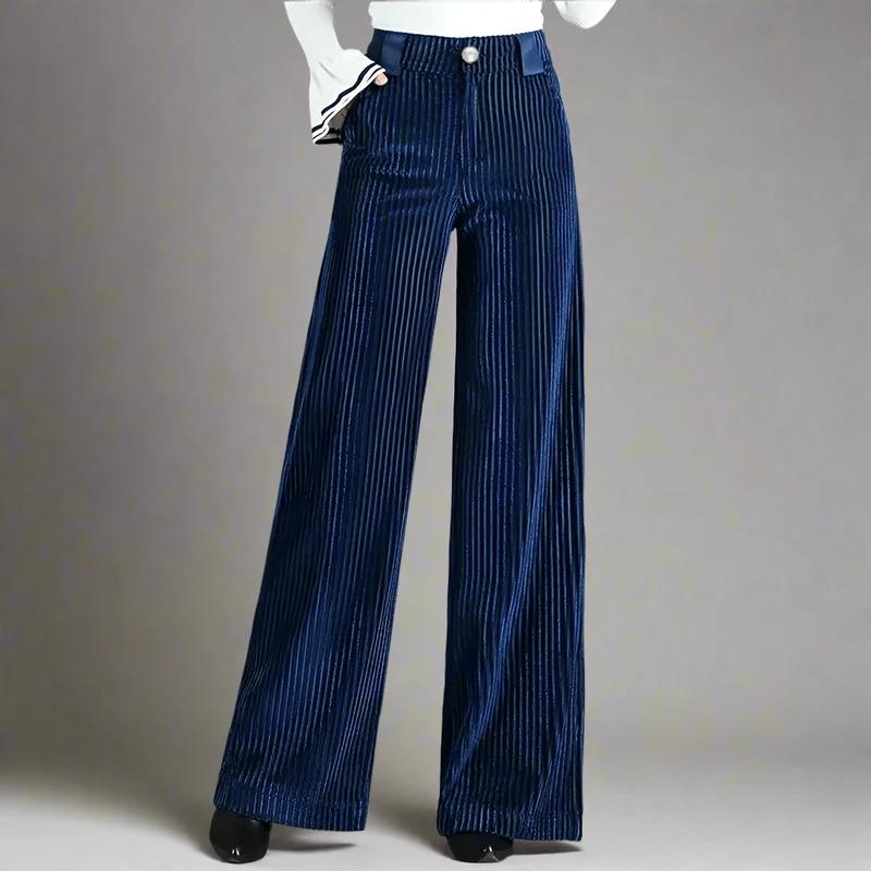 Lioré Wide Leg Corduroy Broek | High Waist Pantalon