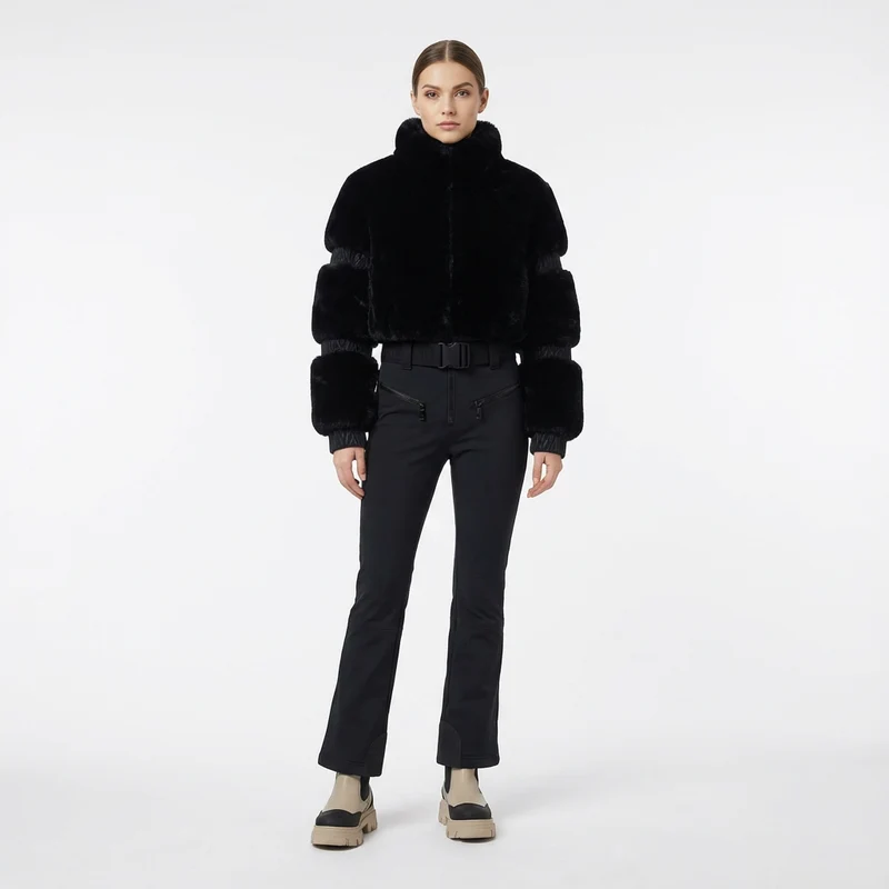 Avelisse | Luxe Ski Jumpsuit met Faux Fur & Getailleerde Pasvorm