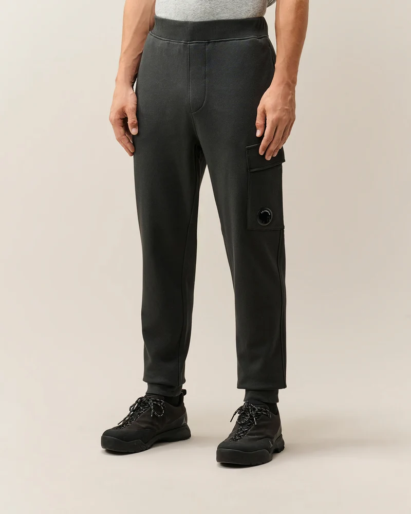 CP COMPANY JOGGING BROEK DIAGONAL RAISED FLEECH LENS D-GRIJS