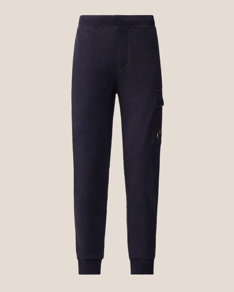 CP COMPANY JOGGING BROEK DIAGONAL RAISED FLEECH LENS D-BLAUW