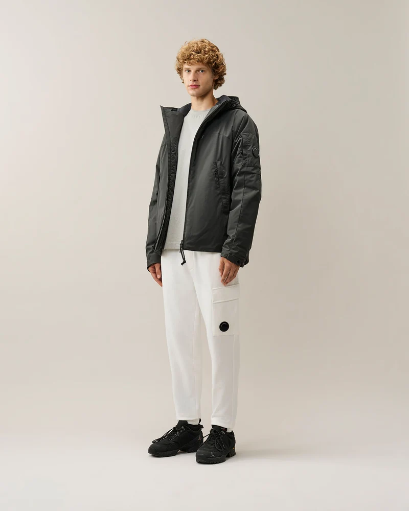 CP COMPANY JOGGING BROEK DIAGONAL RAISED FLEECH LENS OFF WHITE