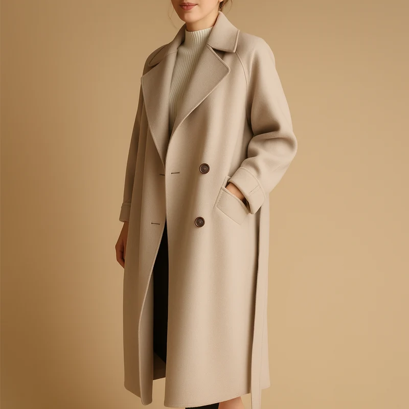 Lange elegante winterjas voor dames | Marjolein