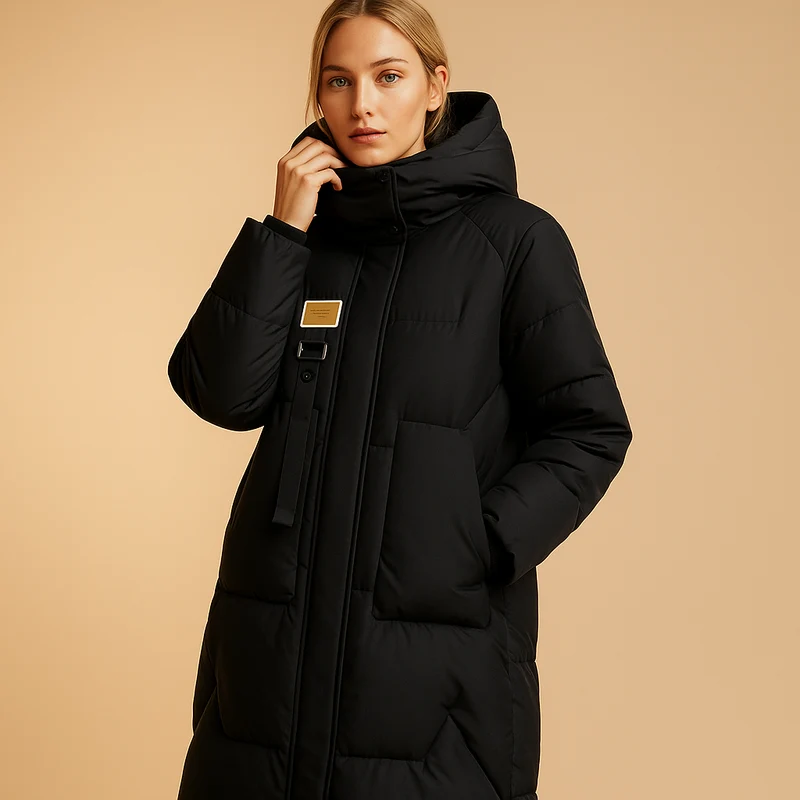 Elegante warme winterjas met zakken voor dames | Lianne