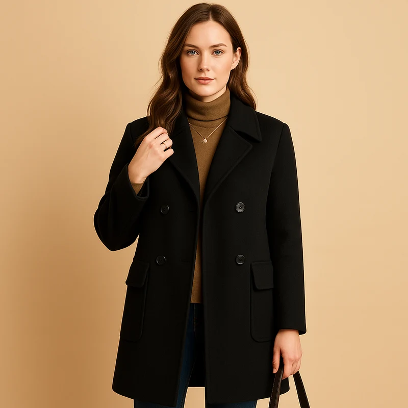 Elegante lange mantel voor dames | Yfke