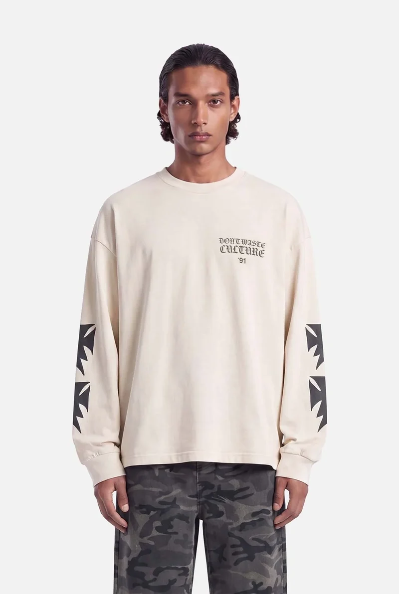 DONT WASTE CULTURE T-SHIRT FINA BEIGE