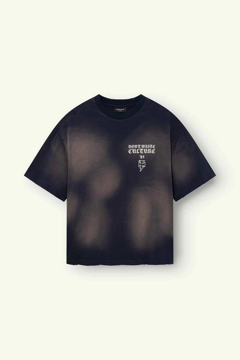 DONT WASTE CULTURE T-SHIRT THUNDER T-SHIRT BLAUW
