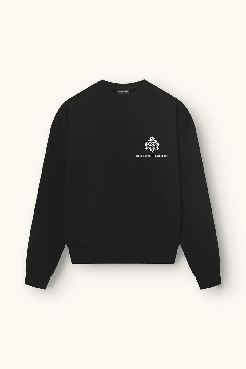 DONT WASTE CULTURE SWEATER YERO SWEATER ZWART