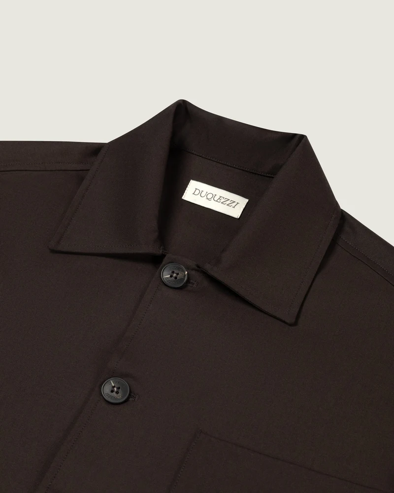 DUQUEZZI SHIRT WOOL BLEND OVERSHIRT BRUIN