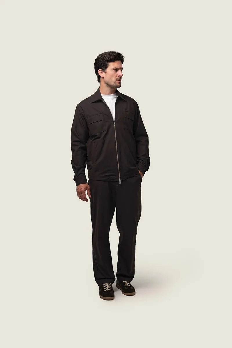 DUQUEZZI JAS WOOL STRECH JACKET CASELLA BRUIN