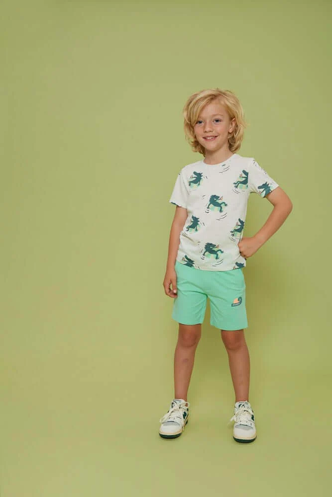 Sturdy Jongens Short, Lagoon Legends, Groen