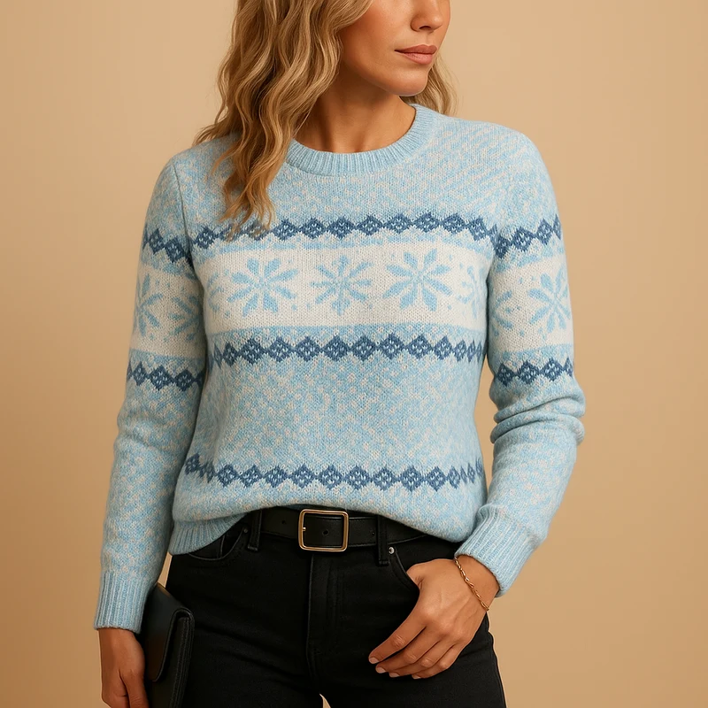 Kersttrui met feestelijke print voor dames | Lotte