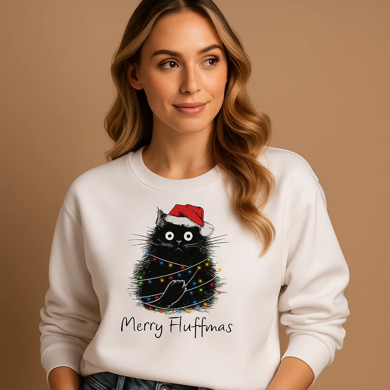 Kersttrui met feestelijk patroon voor dames | Evelien