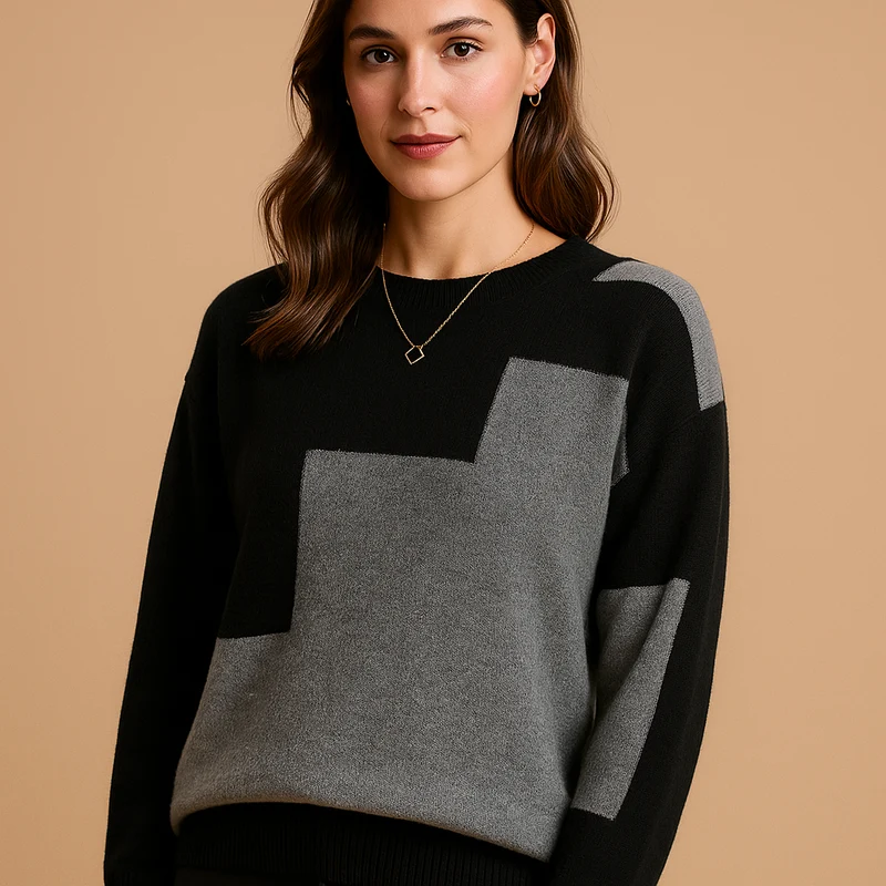 Losvallende damestrui met elegante pasvorm en minimalistisch design | Ylva