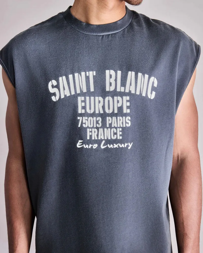 Saint Blanc T-SHIRT EURO LUXERY SLEEVELESS ZWART