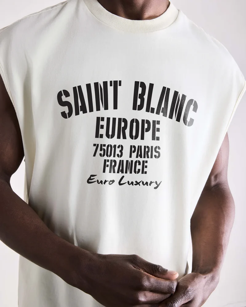 Saint Blanc T-SHIRT EURO LUXERY SLEEVELESS OFF WHITE