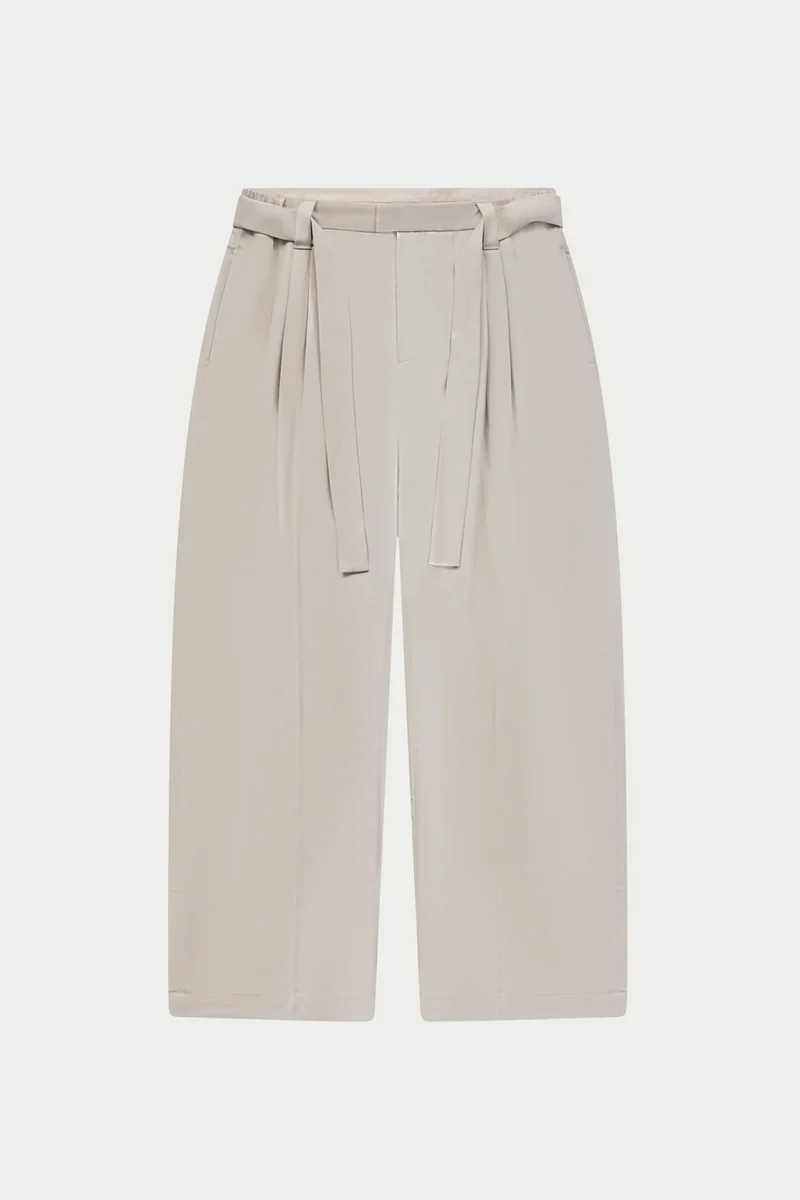 THE COUTURE CLUB PANTALON SMART BARREL TROUSERS BEIGE