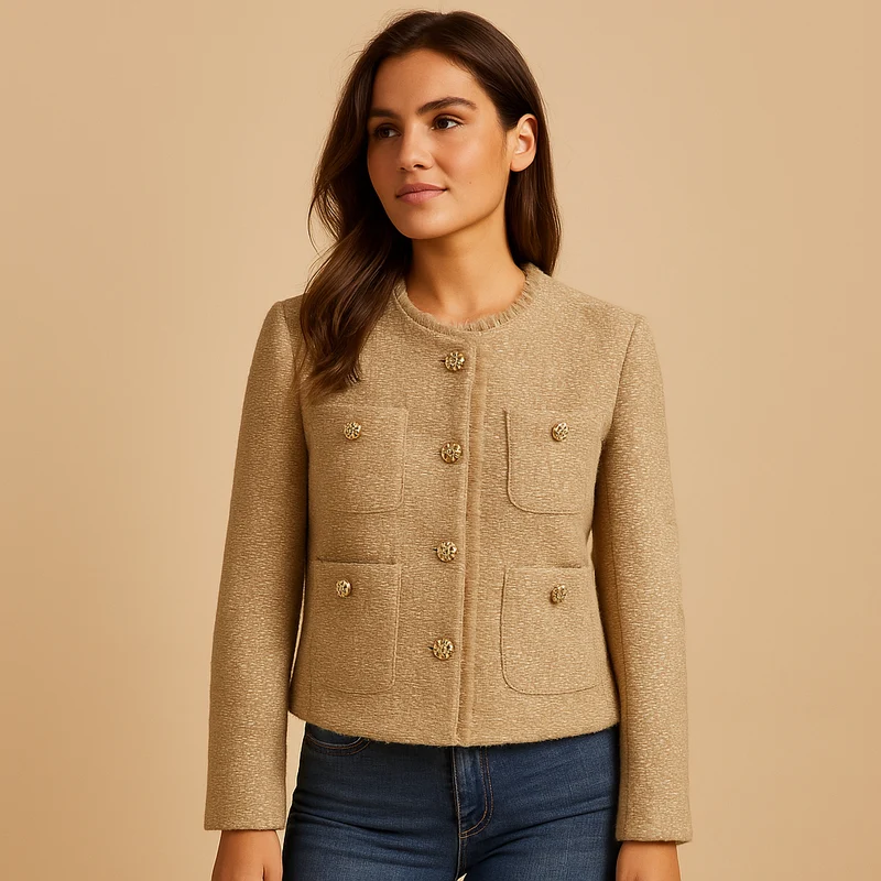 Klassieke tweed blazer voor dames | Marije