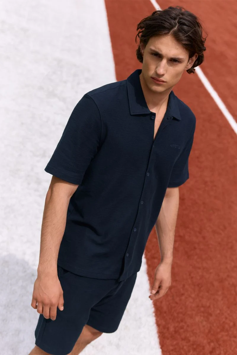 AIRFORCE SHIRT WOVEN SHORT SLEEVE SHIRT D-BLAUW