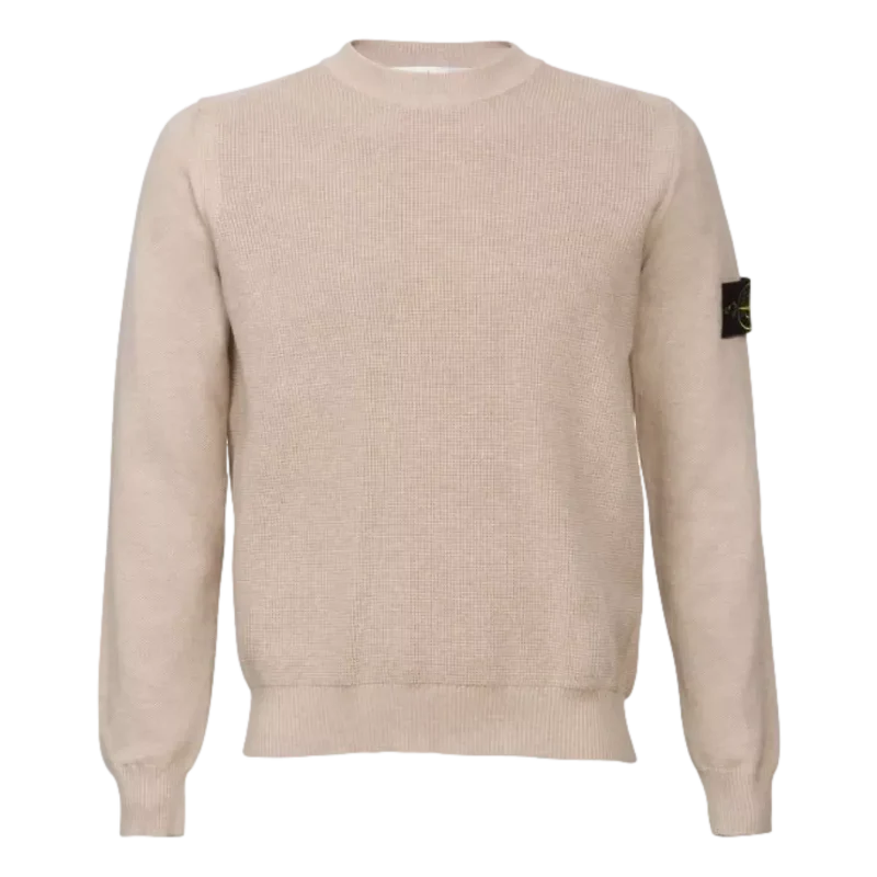 Stone Island Waffel Crewneck Polo Zand - Match Laren