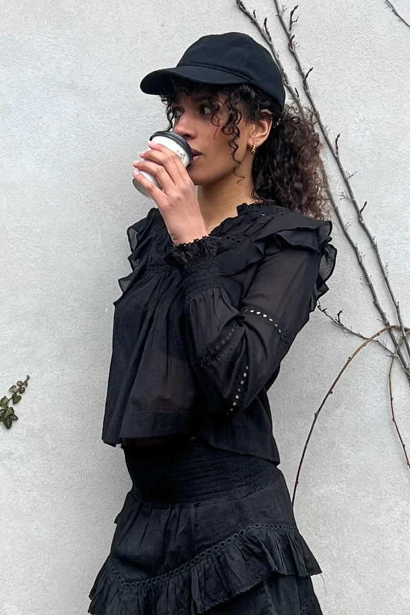 Neo Noir - Aurika S Voile Blouse - Black