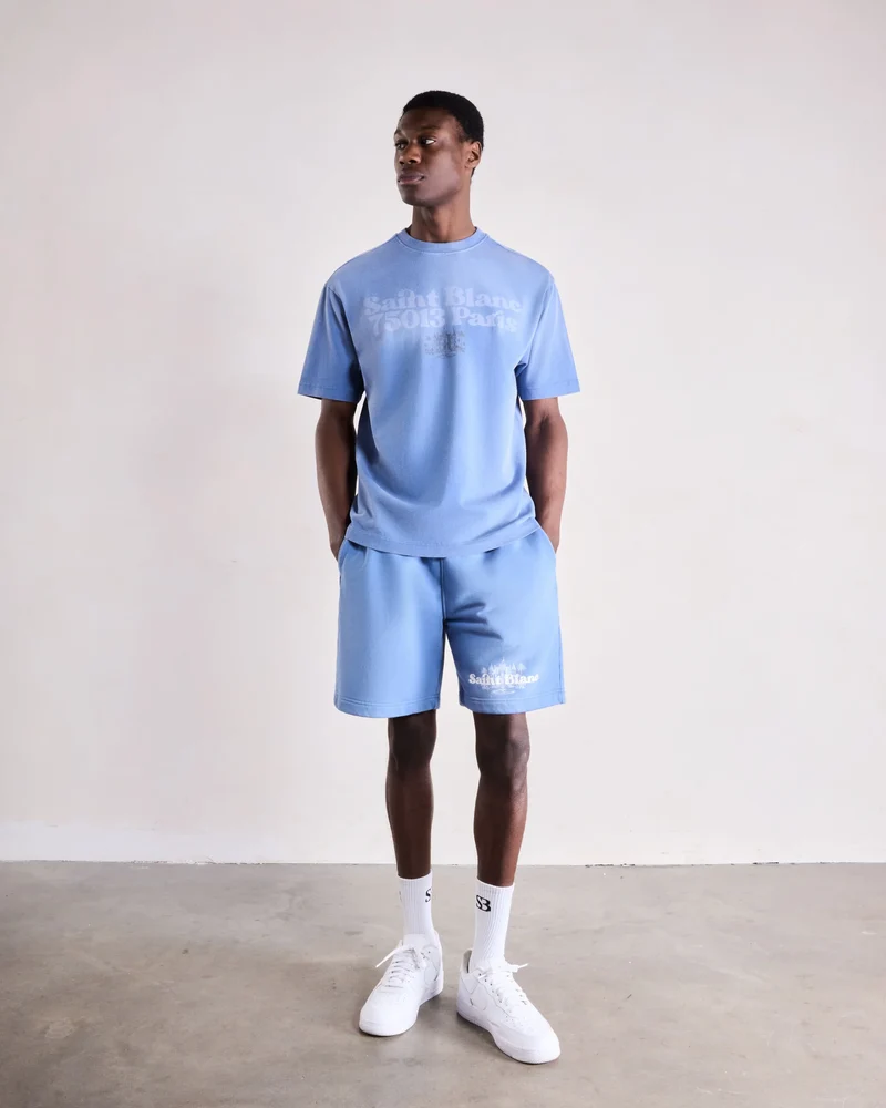 Saint Blanc T-SHIRT POSTCODE T-SHIRT BLAUW