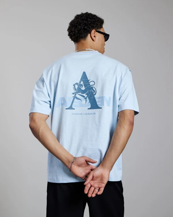 AEDEN T-SHIRT SOLACE TEE L-BLAUW