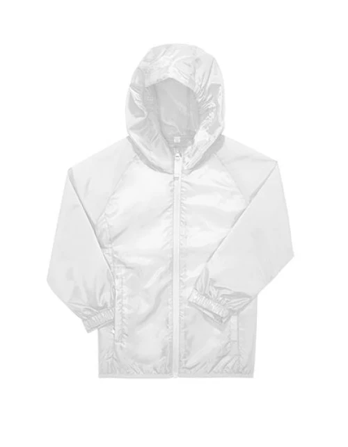 B&C BE INSPIRED - Kids #Reset Windbreaker - White