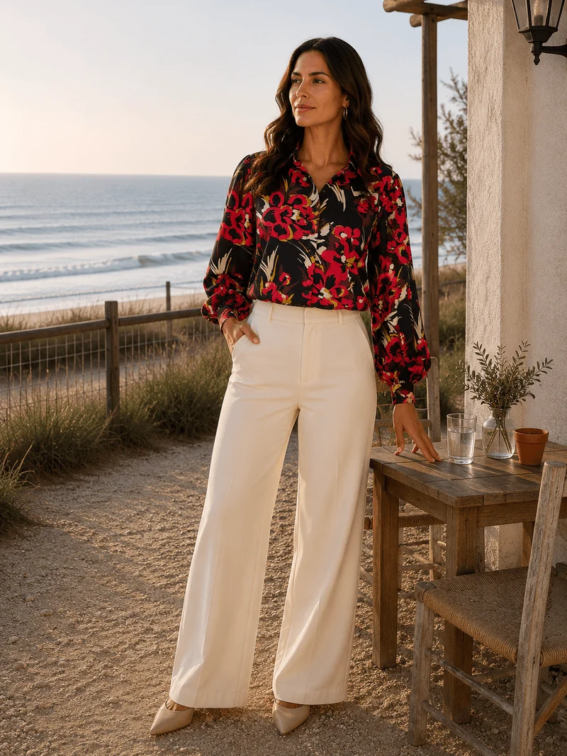 Lady Day Blouse, PHILLY, Flower print