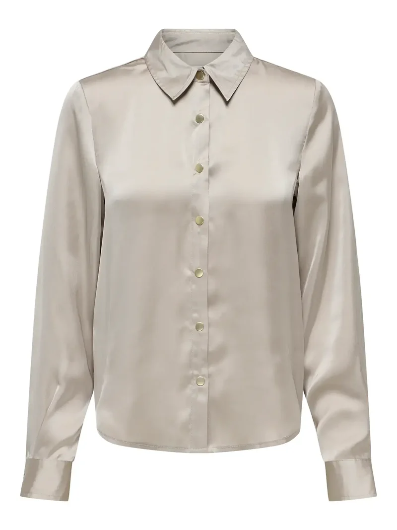 Only Blouse, ZORA, Satin, Ecru