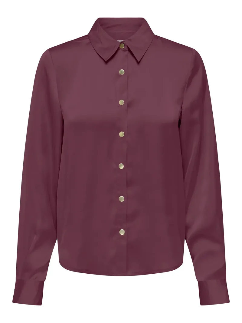 Only Blouse, ZORA, Satin, Mauve Wine