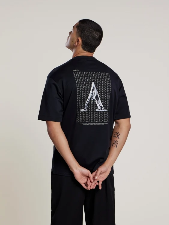 AEDEN T-SHIRT JUKE TEE ZWART