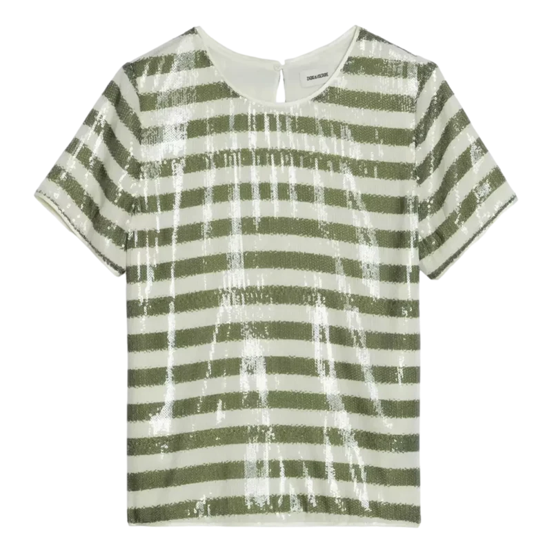 Zadig & Voltaire Top Tchao Sequin Strip - Match Laren