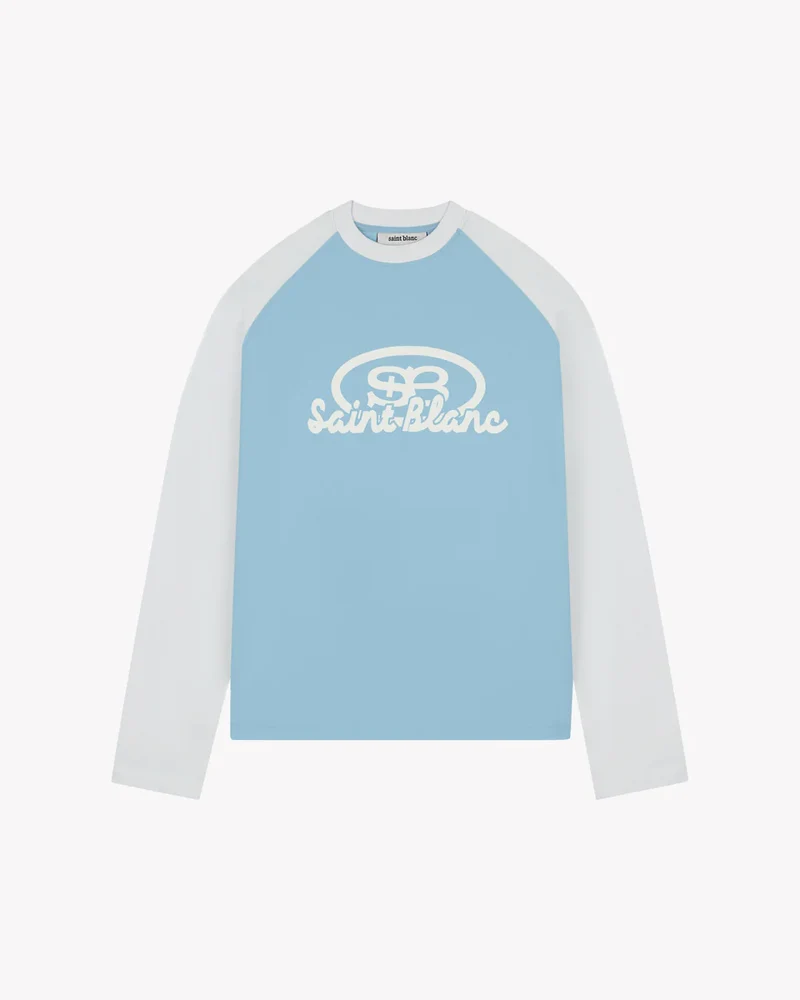 Saint Blanc SWEATER BLEND LOGO RAGLAN BLAUW