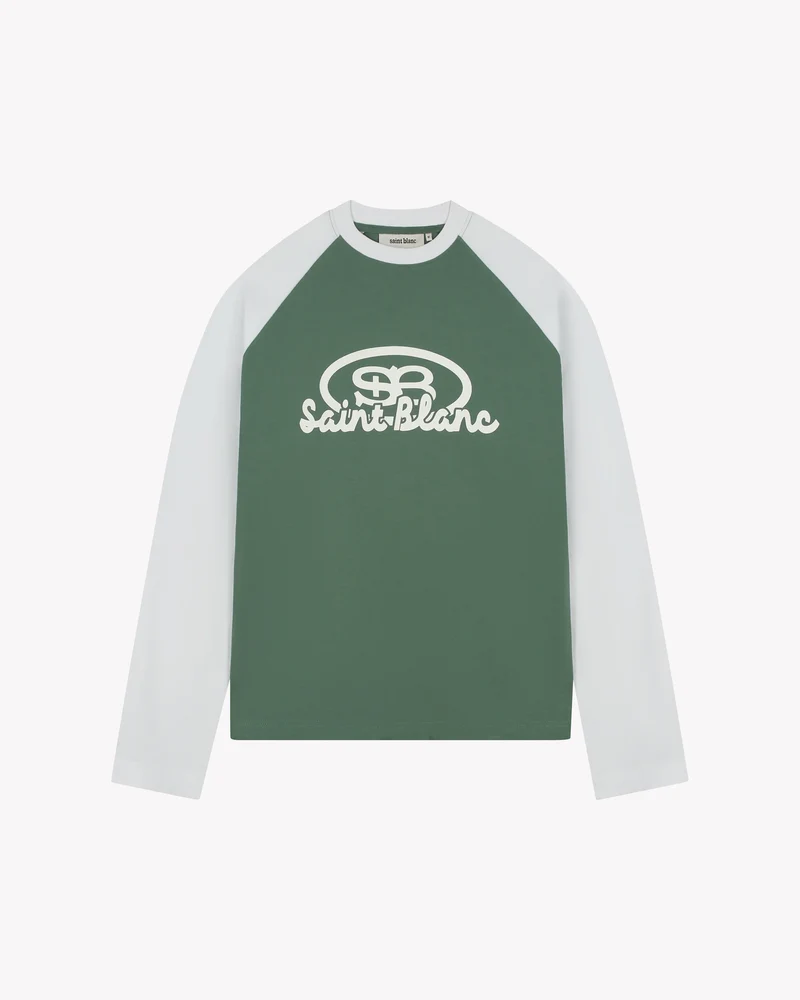 Saint Blanc SWEATER BLEND LOGO RAGLAN GROEN