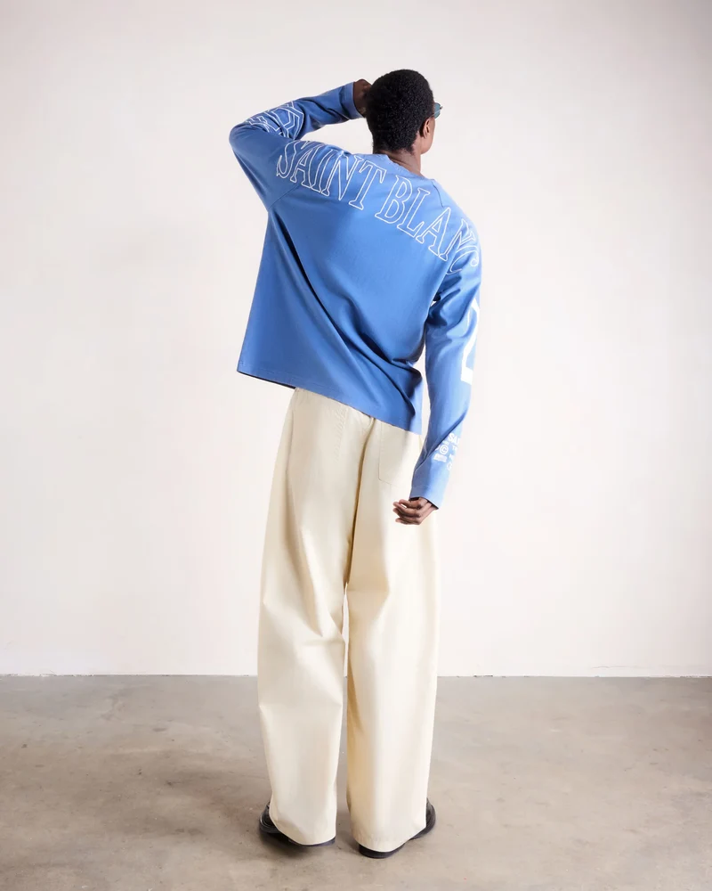 Saint Blanc T-SHIRT MULTI LOGO RAGLAN BLAUW