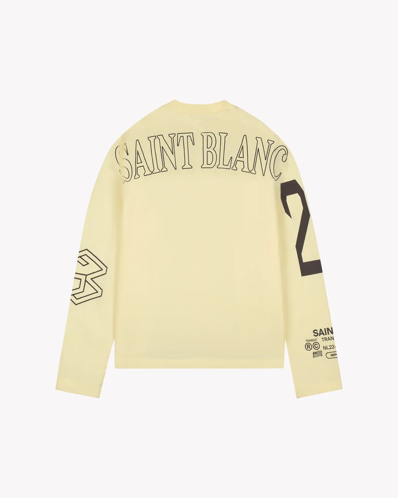 Saint Blanc T-SHIRT MULTI LOGO RAGLAN GEEL