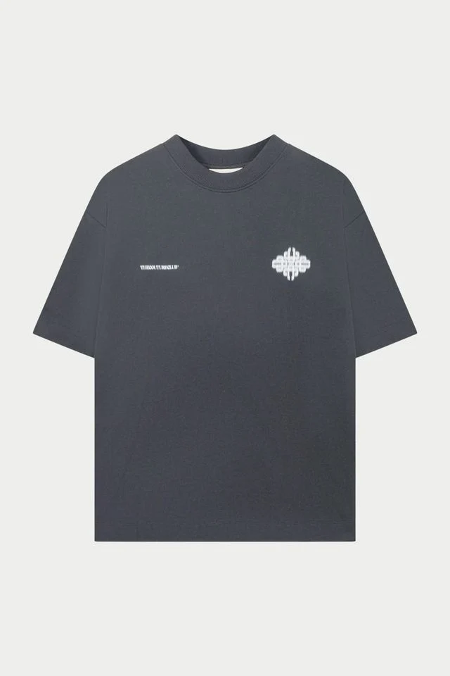 THE COUTURE CLUB T-SHIRT MOTION BLURRED T-SHIRT D-GRIJS