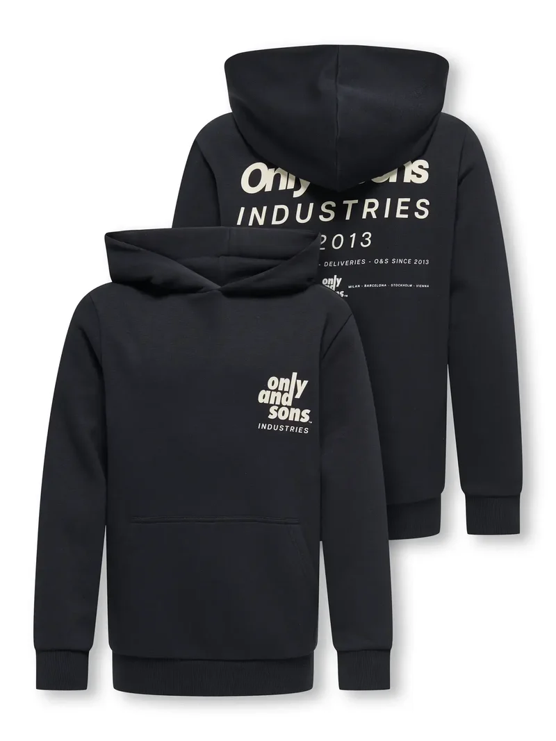 Kids Only & Sons Hoodie, HUDSON, Black INDUSTRIES CD.