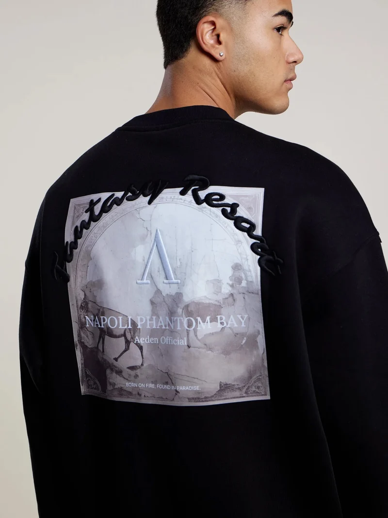 AEDEN SWEATER VITTORO SWEAT ZWART