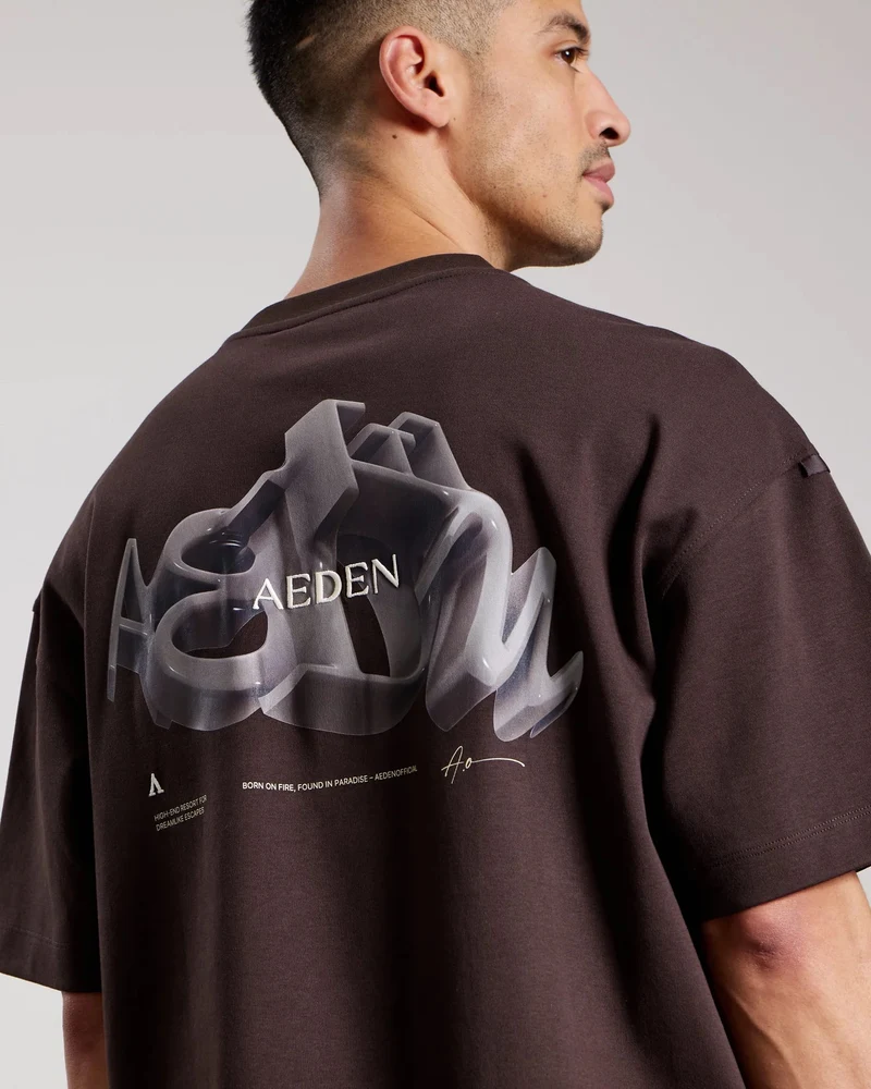 AEDEN T-SHIRT ROMELO TEE BRUIN