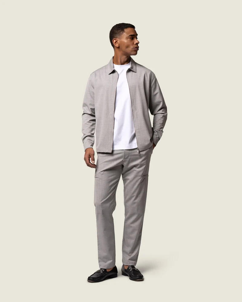DUQUEZZI PANTALON WOOLSTRETCH TROUSERS M-GRIJS