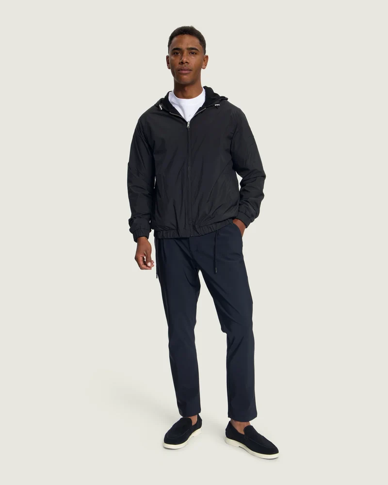 DUQUEZZI JAS HOODED REVERSIBLE BOMBER ZWART