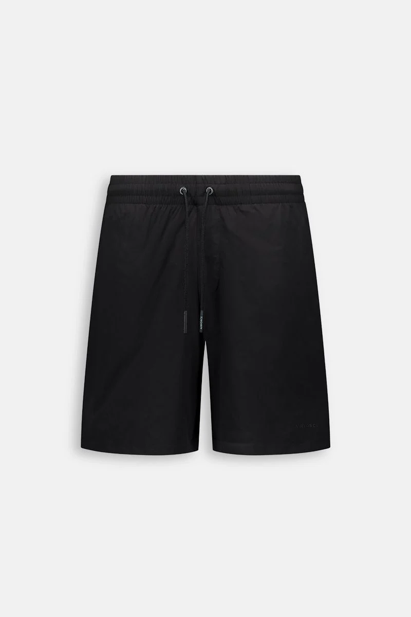 AIRFORCE ZWEMBROEK SWIMSHORT MID LONG ZWART