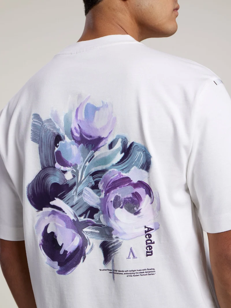 AEDEN T-SHIRT FIORAN TEE OFF WHITE