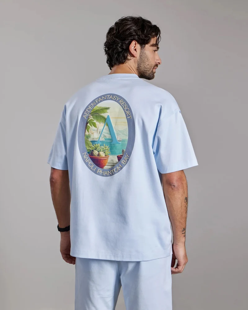 AEDEN T-SHIRT ZAVIANO TEE L-BLAUW
