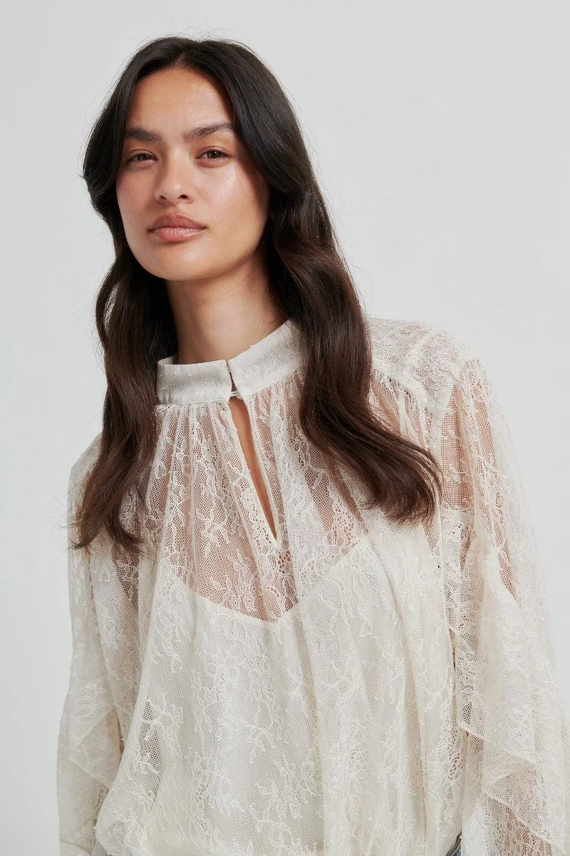Second Female - Sybell Lace Blouse 60509 - 0512 Soft Beige