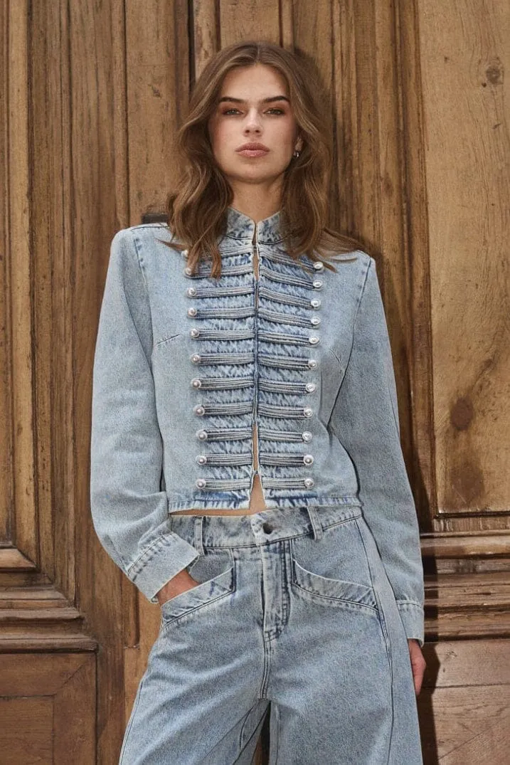 Co´Couture - Jacksoncc Officer Denim Jacket 500800 - 45007 - Bleach Denim